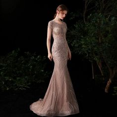 Glamorous Backless Dress With Sweep Train, Elegant Full Length Prom Evening Dress, Fitted Embellished Backless Evening Dress, Glamorous Backless Evening Dress With Sweep Train, Gala Prom Evening Dress Maxi Length, Gala Prom Maxi Evening Dress, Maxi Evening Dress For Prom And Gala, Prom Gala Evening Dress, Backless Evening Dress For Prom Gala