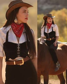 West World Costume, Bandit Costume Western, Cowboy Hat Outfits Woman, Wild West Outfits For Women, Cowboy Aesthetic Outfits Men, Western Bandit Costume, Country Western Outfits For Women Party, Cowgirl Outfit Ideas For Women, Cowgirl Inspired Outfits