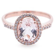 Weight: 3.1 Grams Stone: Morganite (9x7mm) & Approx 0.18 TCW (0.005 ct) Diamond Face of Ring:  12x10 mm Ring Size: 7 Hallmark: 10K ITEM #:BR-1234-032224-01 Classic Oval Morganite Diamond Ring, Classic Oval Morganite Ring, Luxury Oval Morganite Wedding Ring With Halo Setting, Classic 14k Rose Gold Oval Ring, Classic Oval 14k Rose Gold Ring, Oval Halo Ring In Rose Gold, Oval Rose Gold Halo Ring, 14k Rose Gold Oval Center Stone Jewelry, 14k Rose Gold Oval Rings