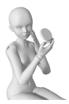 an image of a woman holding a mirror