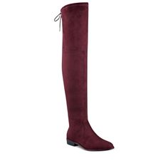 Beautiful Burgandy Color Suede. Modest Block Heel And Lace-Up Detail. Manmade Upper. Zipper Closure At Inner Ankle; Lace-Up Detail At Back. Shaft - 22-3/4" Height, 13" Circumference. 1" Heel. Shaft Height And Circumference Will Vary By Size. Manmade Sole. Brand New In The Box. Never Worn! All Measurements Are Approximate Chic Burgundy Knee-high Boots, Elegant Burgundy Knee-high Boots, Brown Thigh High Boots, Marc Fisher Boots, Brown High Boots, Dress Boots Women, Black Thigh High Boots, Knee High Boots Flat, Black Thigh High