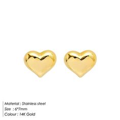 Japanese and Korean new heart shaped earrings – JEWEART Gold-plated Silver Heart Earrings Tarnish Resistant, Silver Gold-plated Tarnish-resistant Heart Earrings, Tarnish Resistant Silver Gold-plated Heart Earrings, Silver Tarnish-resistant Gold-plated Heart Earrings, Gift Silver Gold Plated Heart Earrings, Silver Gold Plated Heart Earrings Gift, Silver Gold-plated Heart Earrings For Gifts, Heart-shaped Stainless Steel Tarnish Resistant Earrings, Heart-shaped Tarnish Resistant Stainless Steel Earrings