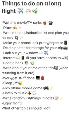 Flights Airplane Needs Tips, Organisation, What To Do During A Long Car Ride, What To Do When On A Plane, Airplane Things To Bring, Things To Do While On A Plane, Things To Do For Long Car Rides, Things To Take On A School Trip, What To Do In The Airplane