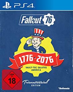 the box art for fallout 76, which features an image of a man in a top hat