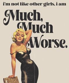 a poster for the movie much, much worse with a woman holding a basket in her hand