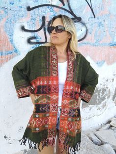 Yak wool kimono Fits upto xl Oversized Cotton Bohemian Kimono, Bohemian Brown Kimono For Fall, Bohemian Long Sleeve Brown Kimono, Bohemian Brown Long Sleeve Kimono, Bohemian Brown Open Front Kimono, Brown Bohemian Open Front Kimono, Long Fall Kimono For Loungewear, Bohemian Cotton Tunic Kimono, Long Fall Loungewear Kimono