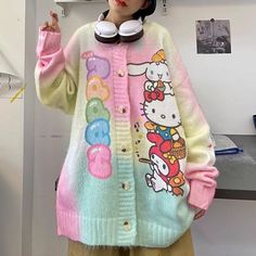 Kawaii Anime Oversize Sweater Coat PN6460 ●Size: S: Length 68 cm,bust 126 cm,shoulder 68 cm M: Length 70 cm,bust 134 cm,shoulder 69 cm L: Length 75 cm,bust 140 cm,shoulder 70 cm ●Material:cotton (Please allow 1-3cm differs due to manual measurement.As different computers display colors differently,the color of the actual may vary slightly from the above images.Thanks for your understanding.) ●About Shipping: We attach great importance to the orders of each customer and parcel delivery. 1.Processing time: 2-3 business days. 2.Shipping time: 10-15 business days to US, please allow 3-4 weeks shipping to other country.(Shipping times can be affected by variable customs clearance times or public holidays.) Oversized Harajuku Long Sleeve Outerwear, Kawaii Fall Streetwear Outerwear, Kawaii Outerwear For Fall Streetwear, Kawaii Style Outerwear For Fall Streetwear, Cute Oversized White Outerwear, Oversized Kawaii Long Sleeve Sweater, Trendy Cartoon Print Fall Outerwear, Multicolor Cartoon Print Long Sleeve Outerwear, Multicolor Cartoon Print Outerwear With Long Sleeves