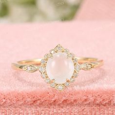 Icy Translucent Jadeite Engagement Ring, Oval Cabochon Ice Jadeite Promise Ring, Vintage Diamond Ring, Authentic Type A Burmese Jade Ring ✧･ﾟ: *✧･ﾟ:* Welcome to Charles Davin Jewelry*:･ﾟ･ﾟ✧ ✶Material: 10K/ 14K/ 18K ✶Main Stone: Type A Burmese Jadeite Jade; Approx. 5x6mm ✶Side Stone: Natural Diamonds; Approx. 0.07ct ✶Color: F-G ✶Clarity: SI1 ✶Width of band: 1.5mm ✶Thickness of band: 1.2mm PRODUCTION TIME My team of jewelry artisans and I are ecstatic and cannot wait to share our passion, joy and Jadeite Engagement Ring, Jade Engagement Ring, Vintage Diamond Ring, Burmese Jade, Engagement Ring Oval, Cute Engagement Rings, Diamond Ice, Vintage Diamond Rings, Orange Wedding