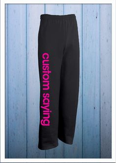 Please do NOT use this listing for cranky pants, sassy pants, grumpy pants.. or any other saying that all ready has its own listing.... This listing is for CUSTOM text only Please note the default font is lower case only if you would like a different font please let me know. If there are any questions or issues I will contact you. These sweatpants are MENS (for extra comfyness)! BIG AND COMFY SWEATS * Jerzees 8 oz., 50% cotton, 50% polyester NuBlend™ preshrunk fleece, * jersey-lined pockets * el Grumpy Pants, Cranky Pants, Custom Sweatpants, Comfy Sweats, Sassy Pants, Fashion For Petite Women, 90's Fashion, Jeans Diy, Boyfriend Style