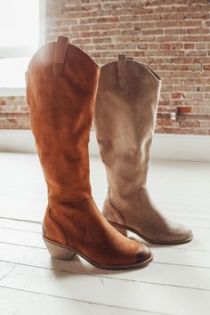 The Stacey Distressed Suede Boot – The Rollin' J Slouchy Suede Boots, Neutral Boots, Knee High Boots Winter, Shoe Ideas, Suede Material, Suede Boots, Knee High Boots, The Knee, Knee High