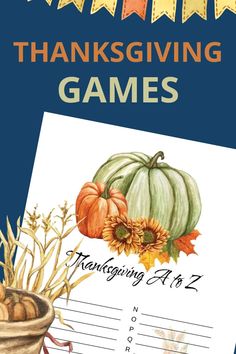 a thanksgiving game with pumpkins and gourds