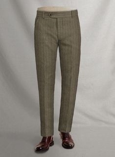 Create a more casual aesthetic look with our Solbiati Linen Wool Erardo Pants that help you be unique with pride. Tailored with 50% linen and 50% wool, our pants are weaved with a herringbone pattern that gives a relaxed and dashing look. Also, the brown color gives your entire attire a solid and luxurious boost with a comfortable feel against your skin which is a necessity in hot weather. So update your wardrobe with these pairs of pants that will be a timeless addition this season. 
 
 Look In Linen Trousers With Welt Pockets, Tailored Linen Dress Pants With Tapered Leg, Fitted Linen Pants For Business Casual, Tailored Linen Pants With Welt Pockets, Tweed Trousers For Business Casual, Tailored Linen Long Pants, Tweed Pants For Business Casual, Linen Dress Pants With Welt Pockets, Classic Fitted Linen Bottoms