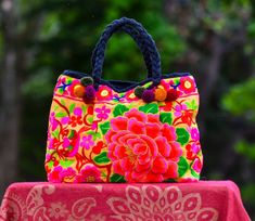 Multicolor Floral Embroidered Tote Bag, Multicolor Floral Embroidery Bag For Daily Use, Multicolor Floral Embroidery Bags For Daily Use, Multicolor Floral Embroidered Daily Bags, Multicolor Floral Embroidery Shoulder Bag, Red Embroidered Bag For Daily Use, Red Embroidered Pouch Bag, Traditional Floral Embroidered Tote Bag, Red Floral Embroidered Tote Shoulder Bag