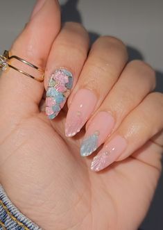 blue and pink nails art desing Pink And Blue Nail Art, Pink Nails Art, Blue And Pink Nails, Pink And Blue Nails, Blue Nail Art, Pink Nail Art, Blue Nail, Blue And Pink, Nude Nails