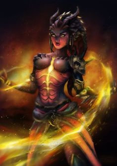 Dragon Symmetra, Female Demons, Ange Demon, Monster Girls, Fantasy Warrior