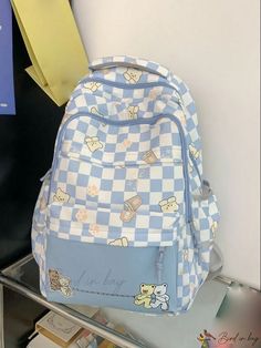 Bird in Bag - New Aival Stylish Backpack for Girls, Perfect for Middle School, High School and College Students, Simple Design with Ample Capacity Plaid Bag, Plaid Backpack, Cute School Bags, Stylish School Bags, Wooden Bag, Green Backpacks, Stationary School, School Bags For Girls, Stylish Backpacks