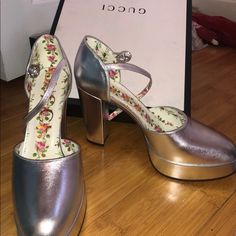 Perfect Condition Gucci Heels , So Beautiful And Comfy Only Worn Once To Try On. Comes With Box And Shoe Bags. Selling Bc They’re Unfortunately Too Big For Me :( Gucci Spring Heels With Sculpted Heel, Gucci Heels With Sculpted Heel For Spring, Designer Block Heels With 4-inch Heel, Gucci Platform Heels With Round Toe, Gucci Block Heels With Heel Strap, Gucci Block Heel Heels With Heel Strap, Gucci Heels With Heel Strap And Block Heel, Gucci Platform Heels For Party, Gucci Platform Heels For Evening