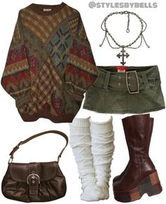 Hestia Outfit Aesthetic, Edgy Indie Aesthetic, Elevated Indie Outfits, Earthy Vintage Outfits, Sleepcore Outfit, Unique Outfits Black Women, Green Earthy Outfit, Hippie Earthy Outfits, Boho Clothes Aesthetic