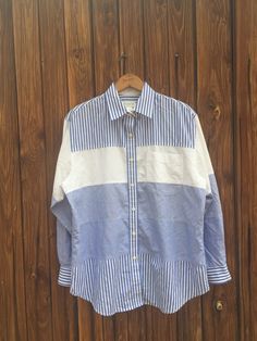 "Retro 90s muti Striped Dress/Oxford boyfriend Shirt made by Jones New York size Medium this shirt is soooo soft and light weight. This shirt is everything!  Measurements are as follows  Sleeve 21\" Neck 15\" Chest 17\" Body 22 1/2\" Length 29\"" Boyfriend Shirt, Retro 90s, Oxford Shirt, Jones New York, Striped Dress, Oxford, Adult Outfits, Tops & Tees, Top Outfits