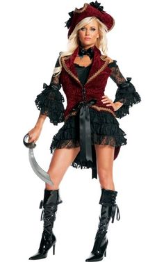 Bridesmaid Captain Costume, Party City Costumes, Pirate Wench