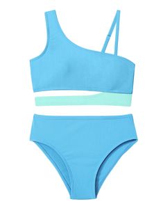 PRICES MAY VARY. 👙🌴Comfy Swimsuit: Our girls swimsuits is made of quick-drying and stretch material, the swimwear fabric is lightweight and comfortable to wear. This girls bikinis with premium lined, not see through when get wet, let your kids have fun playing. 👙🌴Unique Bathing Suit: The two piece swimsuits is design cutout, removable padding and with adjustable spaghetti strap on one side. Hawaiian style high waist bikini bottoms for added comfort, Bright colors make your child the most str Comfy Swimsuit, Preppy Bathing Suit, Unique Bathing Suits, Cutout Swimwear, Colorful Bathing Suit, Carryon Bag, Swimwear Fabric, Dream List