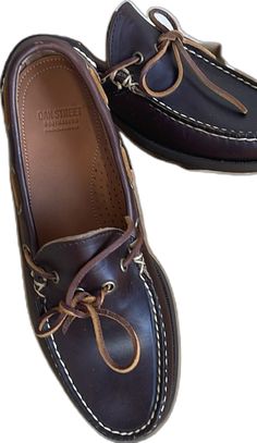 Classic Boat Shoes With Vibram Sole, Leather Moccasins, Moccasins, Boat Shoes, Man Shop, Brand New, Leather