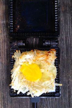 an overhead view of some food in a pan