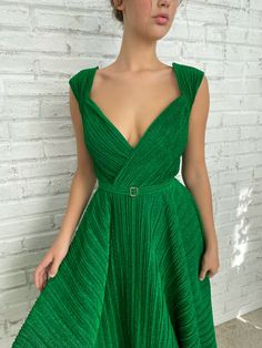 Green Midi Dress With Pleated Bodice For Evening, Green Pleated Party Dress, Green Pleated Bodice Dress For Evening, Green Pleated Dress With Pleated Bodice For Evening, Green Pleated Mini Dress For Evening, Green Pleated Dress For Evening, Green Pleated Cocktail Mini Dress, Elegant Green Pleated Mini Dress, Green Pleated Mini Dress For Cocktail