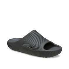 Crocs-Mellow Tide Recovery Slide Sandal Get comfortable with ease in the Mellow Tide Recovery slide from Crocs. Cushy LiteRide™ foam makes for a padded, sink-in soft feel to highlight a fave lounging look. Mens Slide Sandals, Crocs Men, Clog Slippers, 12th Man, Tongs, Slide Sandals, Group Chat, A Good Man, Clogs