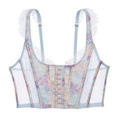 Bought But Never Worn Fit Slightly Loose I'm 34c Pastel Corset, Corset Bra Top, Corset Bra, Upcycle Jeans, Corset Bustier, Seductive Clothes, Lace Corset, Bra Panty, Bra And Panty Sets