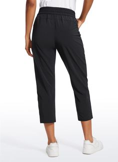 These capri are made of ultra-soft, weightless, breathable fabric, quick-drying, and cool to touch. It's perfect for athletic, travel, hiking, running errands, work or casual wear. Feature & Fitting: 
 Feathery-Fit Soft Collection 
 Design for work or casual wear 
 Side pockets with inner pocket 
 Elastic waistband 
 23'' inseam 
 Fabric: 
 Soft and lightweight 
 Quick dry, Moisture wicking and breathable 
 Slightly stretchy and cool to touch 
 No swish-swish sound 
 86% Polyester, 14% Elast Collection Design, Travel Hiking, Pants With Pockets, Cropped Pants, Running Errands, Quick Dry, Breathable Fabric, Moisture Wicking, Capri