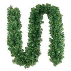 two green christmas garlands with the words 100 inches