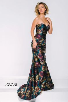 Jovani 45363 Amazing evening dress at a fraction of the price! Strapless Floral Print Prom Evening Dress, Evening Strapless Dress With Sweetheart Neckline And Floral Print, Elegant Strapless Floral Print Dress For Prom, Sweetheart Neckline Floral Print Gown For Prom, Sweetheart Neckline Floral Gown For Prom, Floral Print Sweetheart Neckline Gown For Prom, Prom Evening Dress With Floral Print And Fitted Bodice, Fitted Bodice Floral Print Evening Dress For Prom, Elegant Strapless Dress With Sweetheart Neckline And Floral Print