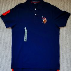 A Brand New U.S. Polo Assn. Polo Shirt Size Small With Tag. Us Polo Assn, New Uses, Shirt Brand, New Color, Polo Shirt, Color Blue, Navy Blue, Mens Shirts, Man Shop