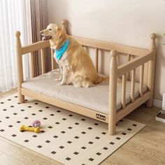 Products Decorations Puppy Cat Bed Sleeping Wooden Bedding Supplies Pet Bed Portable Animals Letti E Bed Sleeping, Wooden Bed, Sleep