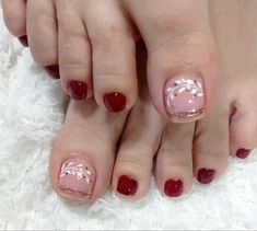 Ideas De Pedicure, Manicure Pies, Toes Nails Ideas, Toes Nails Colors, Toe Nails Designs, Toe Nail Ideas, Foot Nail Art, Toe Nail Colors, Purple And Pink Nails