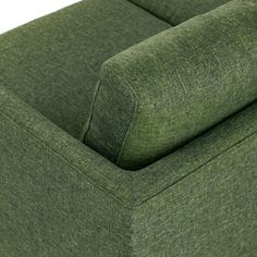 the back end of a green couch