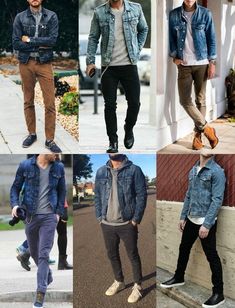 Denim Jacket Men Outfit, Light Jean Jacket, Denim Outfit Men, Dark Denim Jacket, Jean Jacket Outfits, Denim Jacket Outfit, Denim Jacket Fashion, Jean Jacket Men, Men Stylish Dress