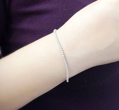 ◈ Diamond Fine Jewelry ◈ ◈ Please check our shop ---> https://etsy.me/3l5L3fn ♥ Very popular, a bracelet that all women always dream of. You can wear this bracelet to anywhere; special or casual place with any type of clothes. Perfect gift for your love ones. This bracelet will shine you from the moment you enter! ♥ ◈ Item Details ◈ > Full Eternity Tennis Bracelet < --- Handmade in United States --- Made to Order --- Metal: Solid 14K White Gold --- 100% Real Natural High Quality Diamond Bracelet White Gold, Eternity Bracelet, Bracelet Tennis, Bracelet Diamond, Simple Diamonds, Diamond Tennis Bracelet, Simple Bracelets, Wedding Jewelry Bracelets, Women Diamond