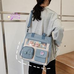 These kawaii bear shoulder bags are must-have for any little one with kawaii goodies to stash! Large capacity to store your goodies safe and protected. Choose the style to suit your personal kawaii style. The size of the shoulder bag:30cm*10cm*32cm Kawaii Messenger Bag, Cute Shoulder Bags For School, School Tote Bags, Lukisan Fesyen, Asian Crafts, Cute School Bags, Kawaii Bear, Kawaii Bag, Stylish School Bags