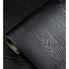 black wood grain wallpaper roll