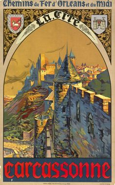 an advertisement for the tour de l'oeuvre, with a castle in the background