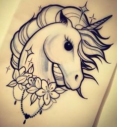 an image of a horse with flowers on it's head and the words, tattoo trend shop