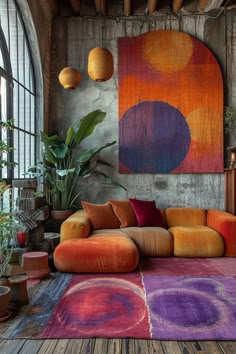 Orange Couch, French Interior Design, Future Apartment Decor, Living Room Inspo, Aesthetic Room Decor