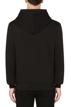 Find DOLCE & GABBANA Cotton Jersey Hoodie on Editorialist. Slim fit, adjustable drawstring hood, long sleeves, cuffs, zipper closure, metallic logo on the front, side pockets, ribbed Luxury Hooded Sweatshirt With Ribbed Cuffs, Luxury Black Hoodie With Ribbed Cuffs, Luxury Hoodie With Drawstring Hood For Streetwear, Luxury Black Hoodie With Double-lined Hood, Luxury Sweatshirt With Drawstring Hood For Winter, Luxury Black Hoodie For Winter, Luxury Long Sleeve Hoodie With Ribbed Cuffs, Luxury Hooded Hoodie For Streetwear, Luxury Streetwear Hoodie With Ribbed Cuffs