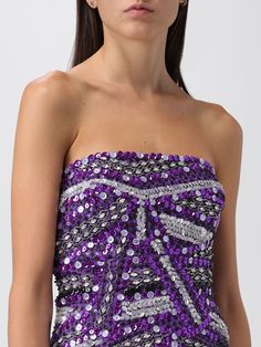 Dress DES PHEMMES Woman color Violet Violet Dress, Violet Dresses, Color Violet, Dress Woman, Dress For Woman, Woman Colour, Desi, Outlet, Violet