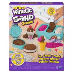 the kit includes ice cream treats, waffles and sprinkles for kids to make