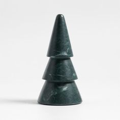 a green marble christmas tree on a white background