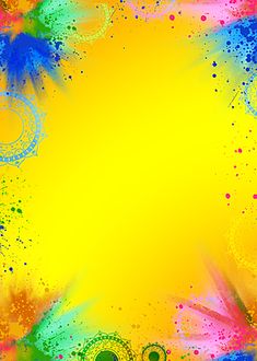 an abstract background with colorful paint splattered on the edges and in the center