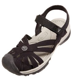 Keen Women's Rose Sandal at SwimOutlet.com - Free Shipping Sandals For Work, Keen Sandals, Water Adventure, Natural Contour, Women Rising, Nike Shoes Women, Mens Slippers, Hook And Loop, Saucony Sneaker